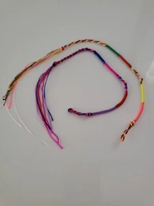 2 X MENS / LADIES "BALI STYLE" MULTI COLOURED WRIST / ANKLE BRACELETS,GOOD LUCK! - Bild 1 von 6