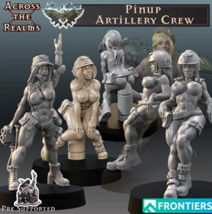 NSFW sexy Pinup Artillery Crew x 3 (28mm) - Picture 1 of 1