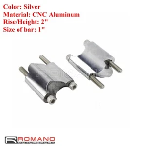 CNC Silver 2" Riser Extension Kit For Harley 48 XL1200X 2010-2018 1" Handlebars - Picture 1 of 1