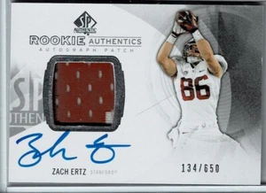 Zach Ertz 2013 SP auténtico novato auténtico JSY AU #166 134/650 - Imagen 1 de 2