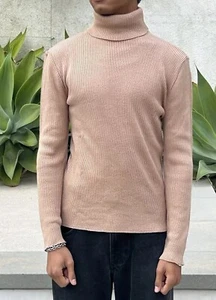Vintage 70s The Damon M Turtleneck Sweater Ribbed Sexy - Picture 1 of 11
