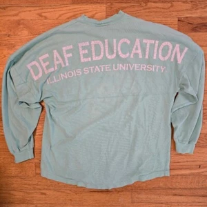 Spirit Jersey Illinois State University Deaf Education Shirt SZ S Teachers Women - Picture 1 of 5