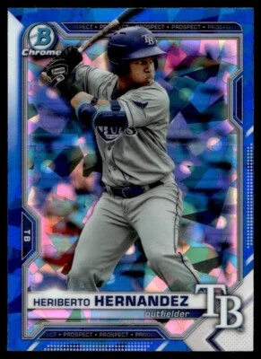 2021 Bowman Chrome Sapphire Heriberto Hernandez A167 Tampa Bay Rays #BDC-100 - Image 1 of 2