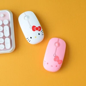 (DigitalVentus) Sanrio HelloKitty rauscharme kabellose Maus / Pink / Weiß - Bild 1 von 16
