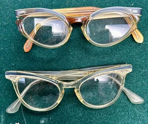 Two Pair Vintage 50’s Cats Eye Children’s Eyeglasses ADORABLE! - Picture 1 of 5
