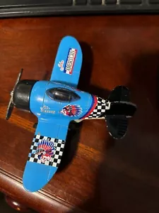 Toysmith- Die Cast Plane - Classic Fliers- Blue John American Indian Face - Picture 1 of 4