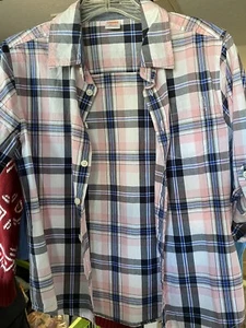 Gymboree Boys Blue Plaid Long Sleeve Button Down Shirt 7-8 Medium - Picture 1 of 2