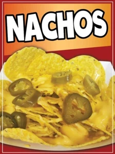 Nachos Vinyl Sticker Window Adhesive Truck Concession Vinyl Sign Mexican Food #2 - Picture 1 of 6