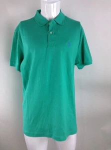 U.S Polo Mens Short Sleeve 100% Cotton Polo Shirt Large Button Front Retails $42 - Picture 1 of 10