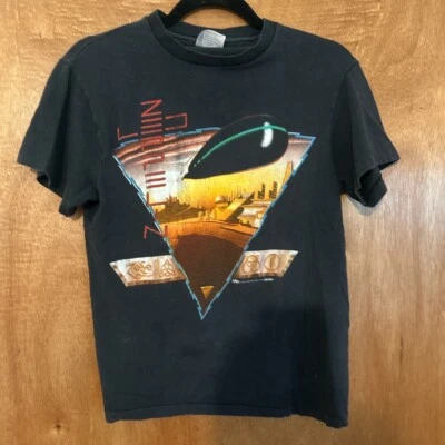 Vintage rare Iconic Led Zeppelin Concert Shirt 1988 Tour 80s Size Medium Blimp - Image 1 of 4