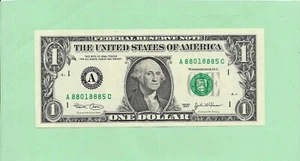 N1S .. 2003 ..UNCIRC $ 1 A 8801 8885 C .... 2003 $ 1 A-C POKER NOTE 5-8er - Bild 1 von 2