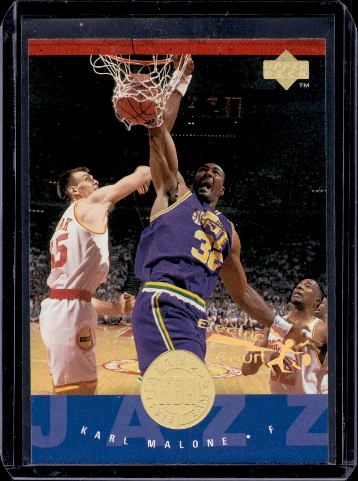 1995-96 Upper Deck Karl Malone Electric Court Gold #166 - Utah Jazz