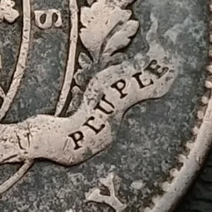 Canada Lower Deux Sous 1 Penny 1837. KM#Tn12. BANQUE DU PEUPLE on Ribbon. Token. - Picture 1 of 8