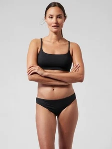 NWT Athleta M Black Scoop A-C Bikini Top Removable Pads - Picture 1 of 5