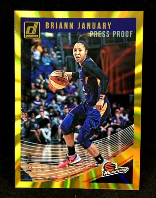 Briann January 2019 Panini WNBA Donruss Press Proof GOLD LASER /10 #27 Mercury - Image 1 of 3