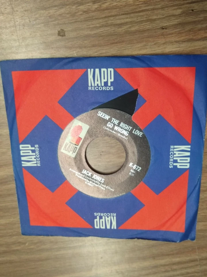 Kapp Records - Jack Jones - Seein' The Right Love Go Wrong/Travellin' On - K-672 - Image 1 of 4