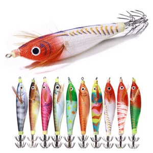 10PCS Lot Shrimp Lures 10cm/9.6g Octopus Squid Jig Fishing Tackle Jigging Bait - Picture 1 of 12