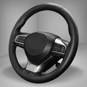 Car Auto Steering Wheel Cover With Needle & Thread Seat Leather Sporty DIY - Foto 1 di 7