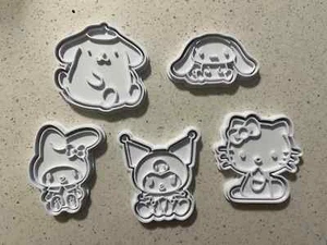 5pc Sanrio Hello Kitty Cookie Cutter 3D Printed Birthday Party Baking Mould - Picture 1 of 1