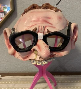 NWT Adult Costume Latex 1/2 Overhead Mask NERD with braces and taped glasses - Picture 1 of 5