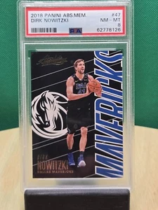 2018 Panini Absolute Memorobilia Dirk Nowitzki #47 PSA 8 Dallas Mavericks NBA 🔥 - Picture 1 of 2