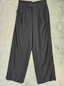 New Day fließende Damenhose Größe 6 weites Bein dünner Stoff plissierte Taschen schwarz - Bild 1 von 11