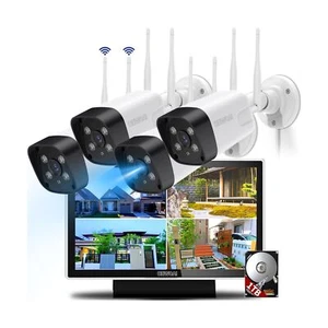 《Dual Antennas & All-in-One Monitor》Wireless Security Camera Syste - Picture 1 of 8