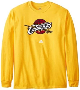 New Cleveland Cavaliers Adidas Primary Logo Gold Long Sleeve Shirt New tags - Picture 1 of 1