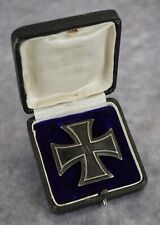 WW1 German Imperial iron cross badge silver pin cased medal WWII US vet estate