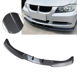 For BMW 3 Series E90 E91 320i 330i 2005-08 Front Bumper Lip Spoiler Carbon Fiber - Picture 1 of 7