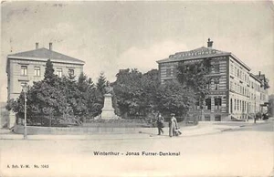 br104081 winterthur jonas furrer denkmal real photo switzerland - Picture 1 of 2