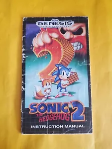 Sonic the Hedgehog 2 II Hedge Hog Sega Genesis Game Instruction Manual Only - Picture 1 of 2
