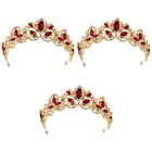  3 Pack Baby Nail File Electric Rhinestones Crown Headband Alloy Cosplay