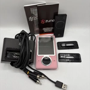 MICROSOFT ZUNE DIGITAL MEDIA MP3 PLAYER 30GB 1092 PINK *TESTED & WORKING!* - Picture 1 of 12