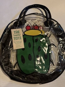 Vintage Clear Plastic Lady Bug Tote - 1960s - New Old Stock - Picture 1 of 3