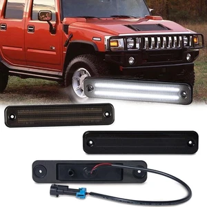 4x Front Rear LED Side Marker Turn Signal Light for Hummer H2 2003-2009 Smoked - Picture 1 of 3