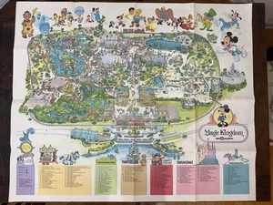 1979 A Guide to the Magic Kingdom of Walt Disney World Map Vintage Poster - Bild 1 von 11