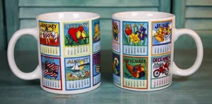 Set/2 Westwood vintage int. Tazza caffè calendario 2000 mesi 20 oz millennium Y2K - Foto 1 di 11