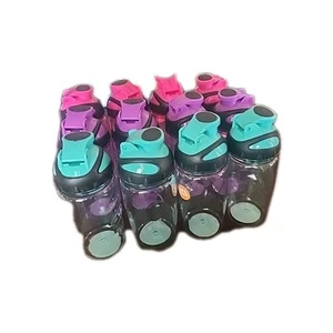 Translucent Water Bottles Lot Of 12 BPA Free 4 Green, 4 Pink, 4 Purple - Picture 1 of 5