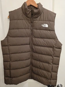 New The North Face Men's Aconcagua  Vest Size Large Smoky Brown, NWT $160 - Picture 1 of 8