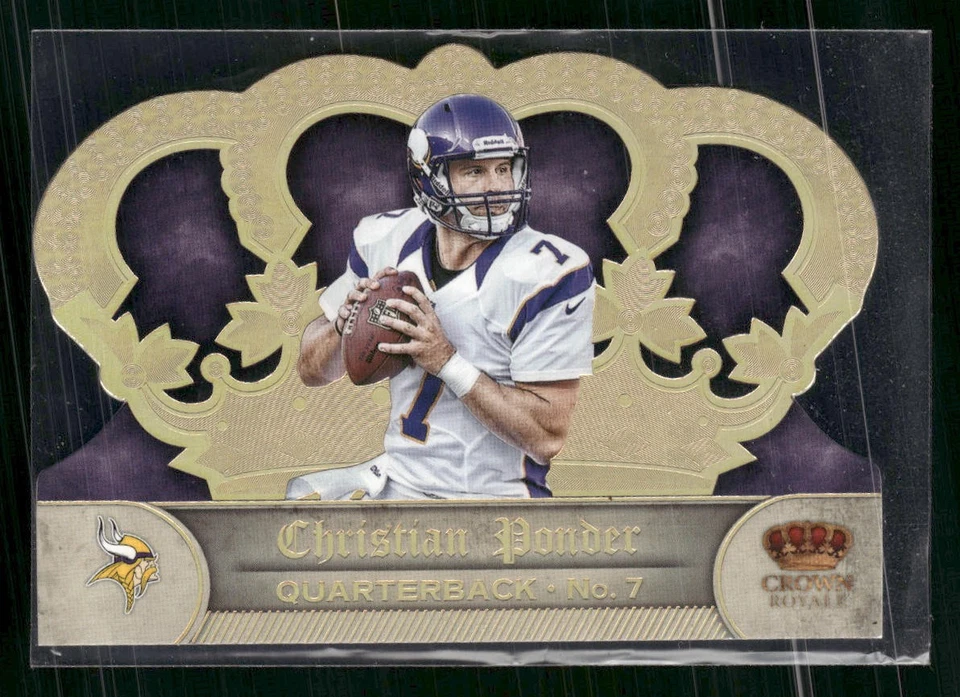 2012 Panini Crown Royale #91 Christian Ponder Gold Crown #/99 - Image 1 of 2