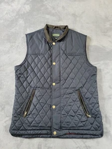 Orvis Vest Mens Large Diamond Quilted Full Zip Navy Hunting Outdoor Fishing Barn - Picture 1 of 11