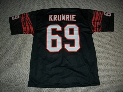 Nueva camiseta de fútbol americano cosida negra personalizada de Tim Krumrie sin firmar talla S-3XL Foto 1 de 2