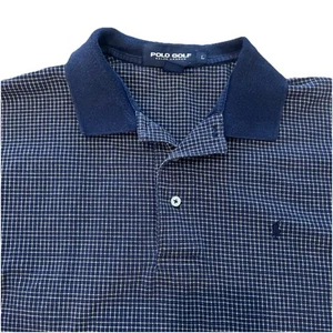 Polo Golf Ralph Lauren Polo Shirt Men's Large Blue Grid Check  - Picture 1 of 6
