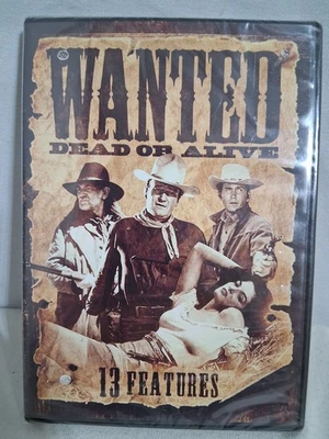 13 Westerns: Wanted Dead or Alive DVD John Wayne, Willie Nelson -Brand New - Image 1 of 2