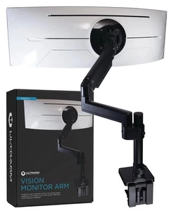 Bras de moniteur robuste ULTRARM pour moniteurs ultra larges jusqu'à 57" et 44lbs noir - Photo 1/7
