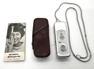MINOX Wetzlar III Subminiature Spy Camera Complan f/3.5 15mm Case Chain & Manual - Picture 1 of 10