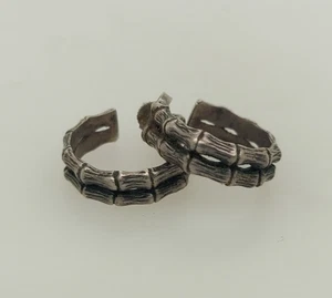 Orecchini a cerchio James Avery in argento sterling con bambù - Foto 1 di 4