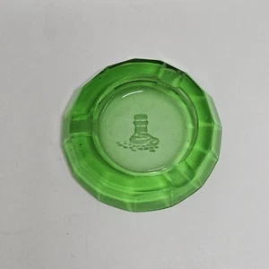 Rare Antique Collectible Green Uranium Glass Small Ashtray - Picture 1 of 9