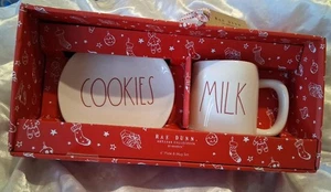 Plato y taza Rae Dunn “LECHE Y GALLETAS” NUEVO EN CAJA - Imagen 1 de 4
